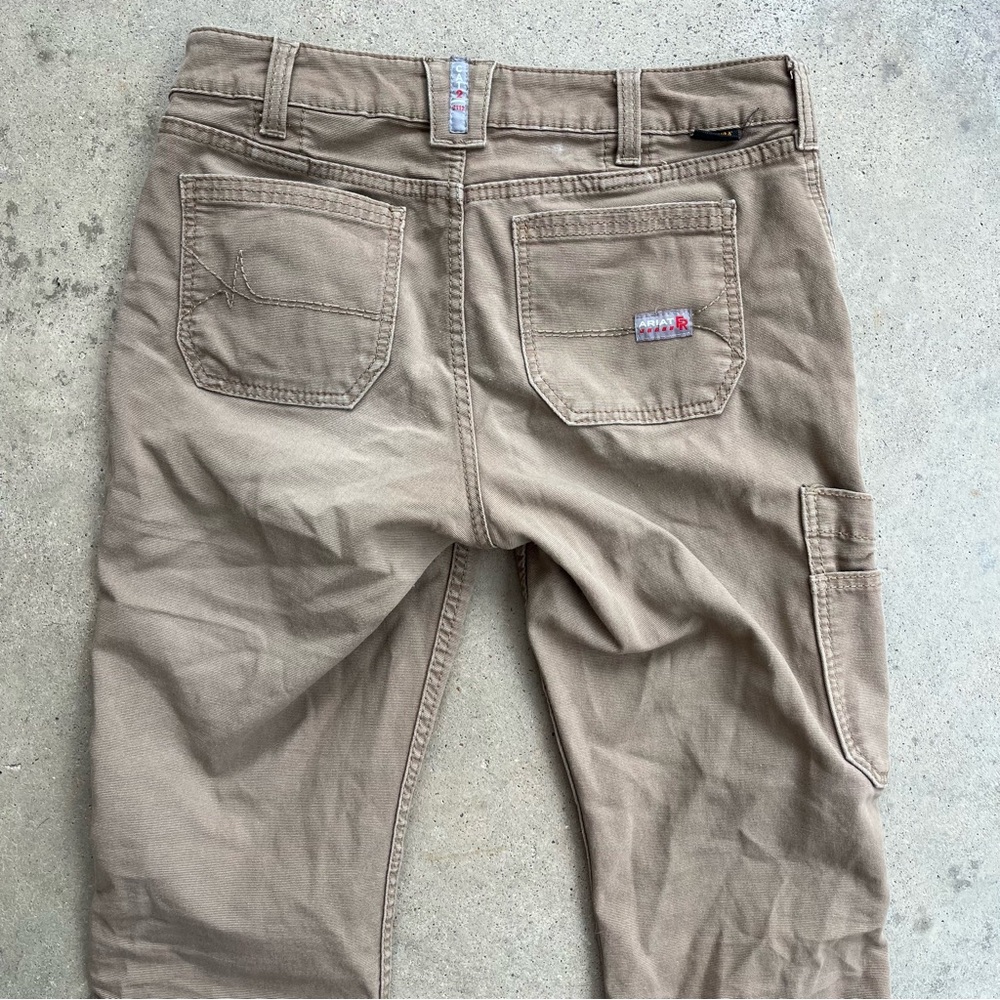 Ariat FR Midrise Straight Khaki Jeans Men's 28R - Picture 4 of 8